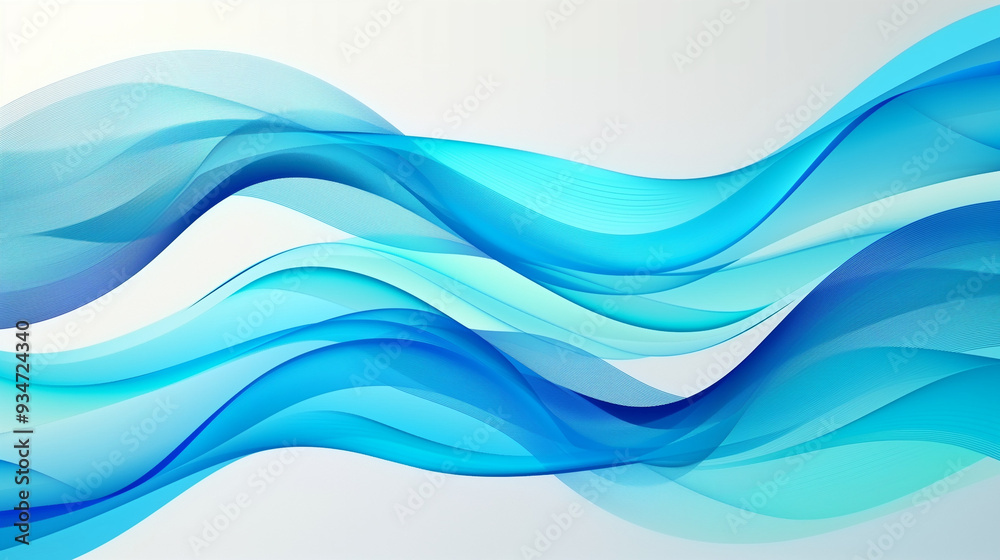 Vibrant Abstract Gradients, Blue Waves Sale Banner Template Vibrant Abstract Gradients, Blue Waves Sale Banner Template
