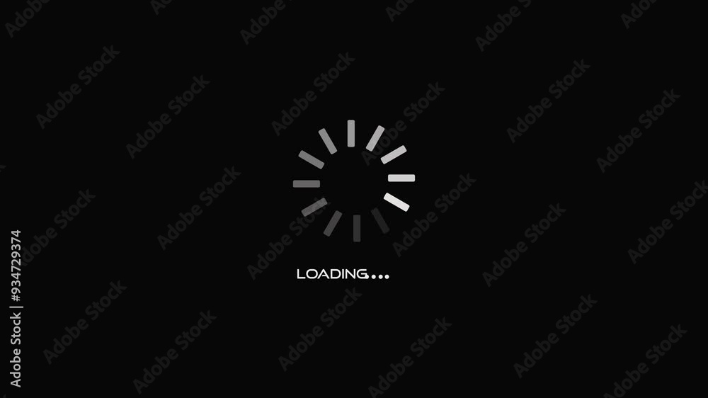 Loading circle icon on black background animation Loading circle icon on black background animation