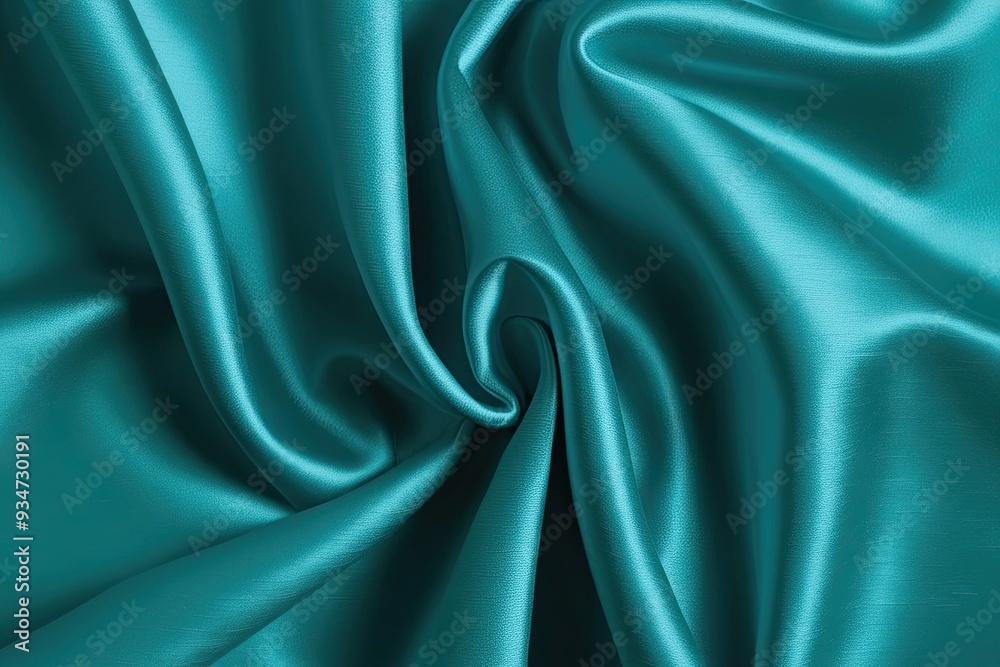 Obraz premium Vibrant Aqua Taffeta Fabric Texture Design for Canvas Art