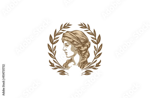 Demeter greek goddess of the harvest design vector illustration