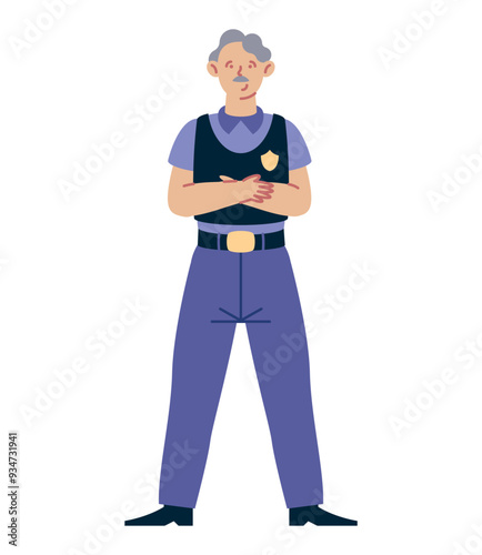policeman in bullet proof vest