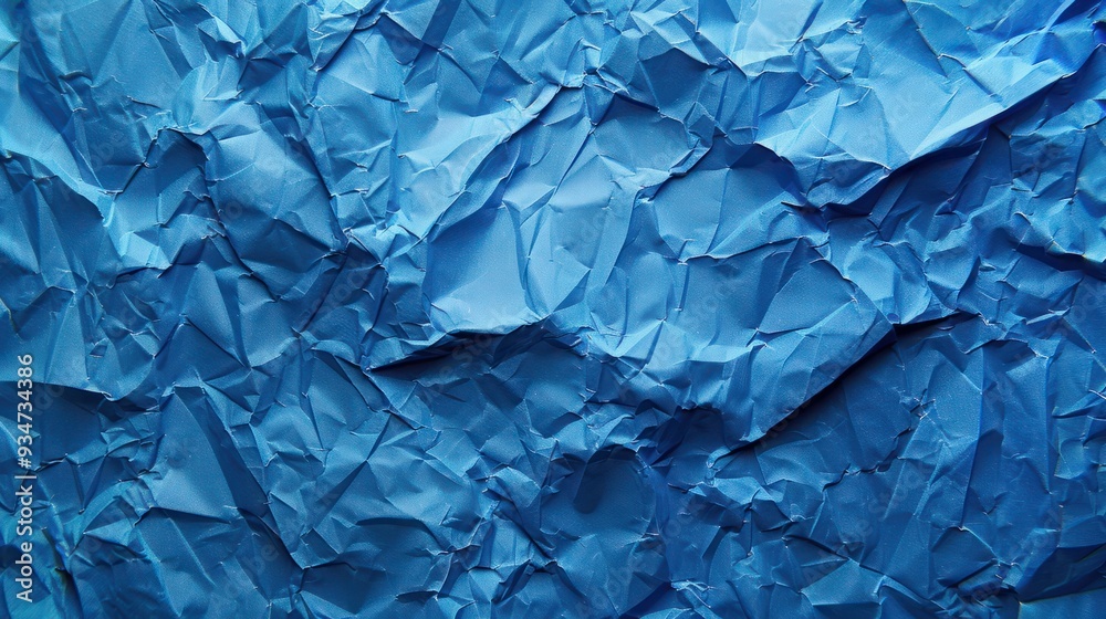 Fototapeta premium Blue paper texture background, photorealism