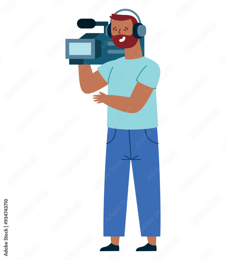 video camera operator working video camera operator working