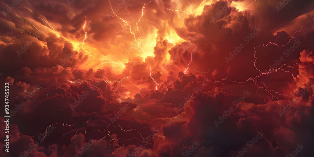 Fototapeta premium Dramatic fire burst illuminating the darkness