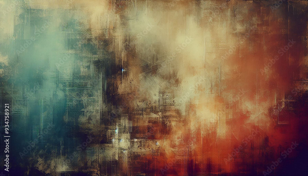 Fototapeta premium Colorful Abstract Texture on Canvas Oil Painting