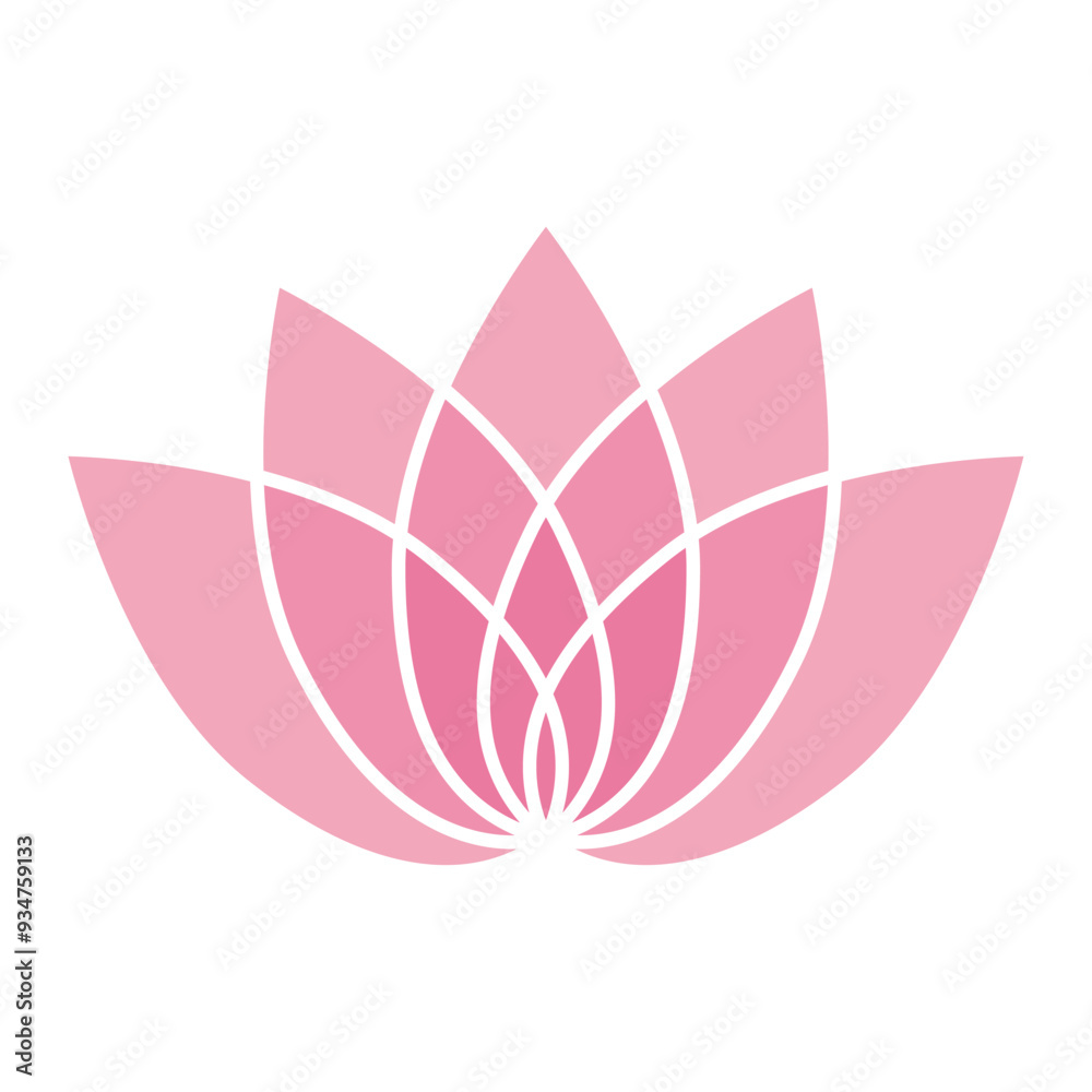 Pink lotus flower logo design template Pink lotus flower logo design template