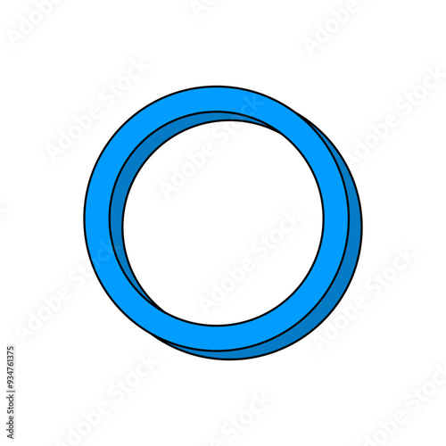 blue round frame