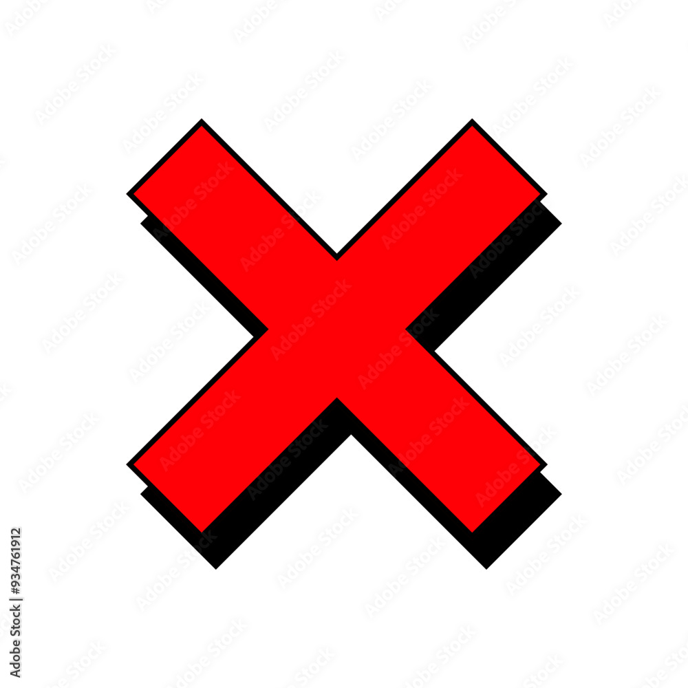 Fototapeta premium red cross mark