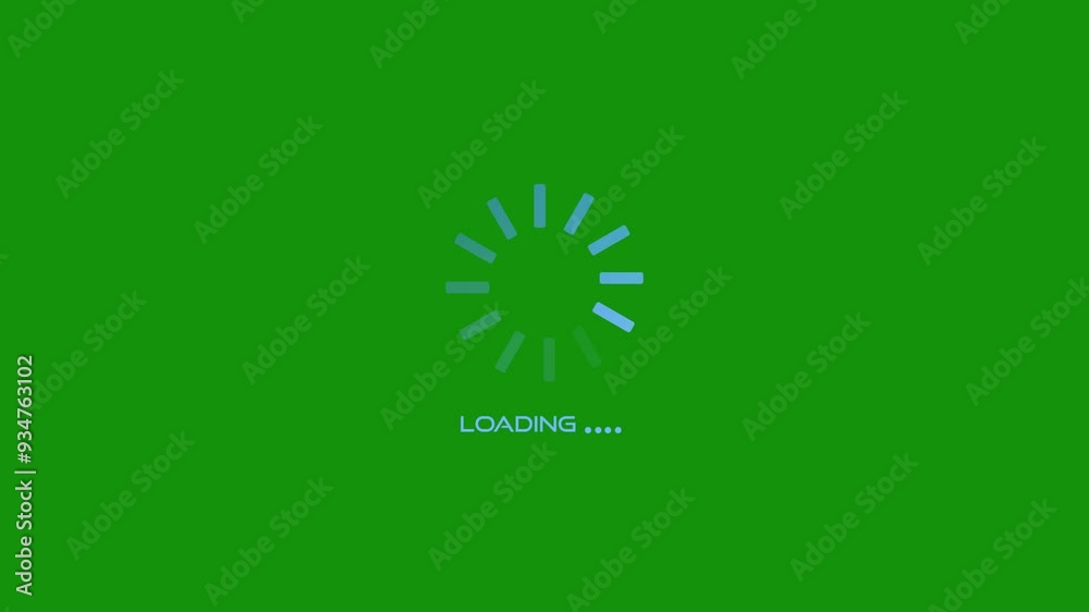 blue Loading circle icon on green background animation blue Loading circle icon on green background animation