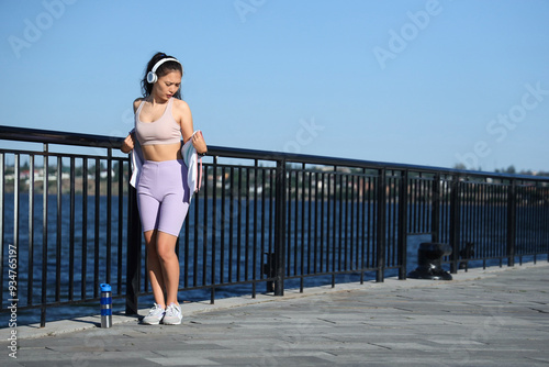 Beautiful young tired sport...