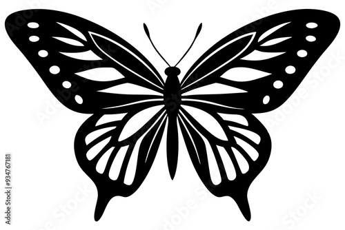 High-Quality Vector Art of a Butterfly Silhouette - Free Download