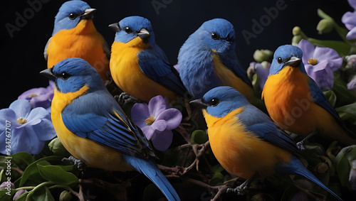 blue and yellow macaw photo