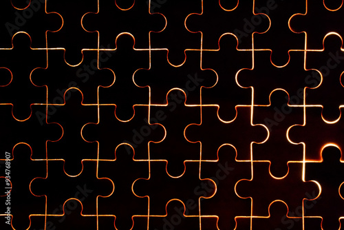 bright jigsaw puzzle pattern as background