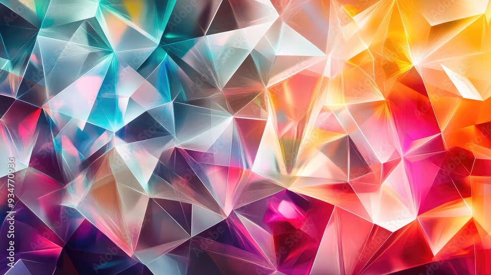 Geometric fusion of polygonal shapes, blending into a seamless pattern with soft gradients and light reflections. Geometric fusion of polygonal shapes, blending into a seamless pattern with soft gradients and light reflections.