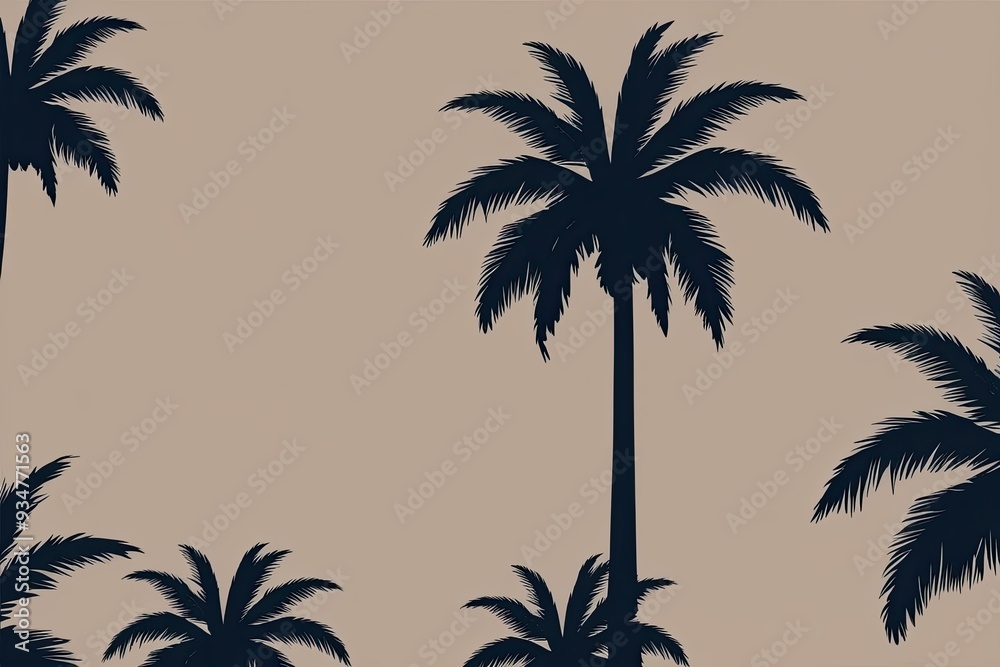 Fototapeta premium Modern Palm Silhouette Design for Stylish Visual Aesthetics