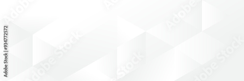 Abstract white Geometric banner design background.
