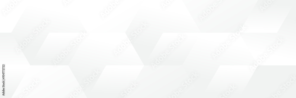 Fototapeta premium Abstract white Geometric banner design background.