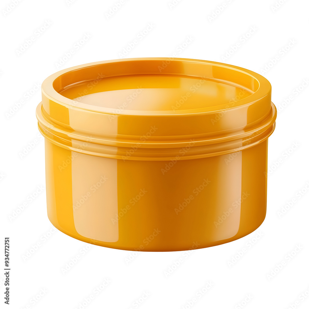 Isolated Yellow Plastic Floor Wax Container on White Background Isolated Yellow Plastic Floor Wax Container on White Background
