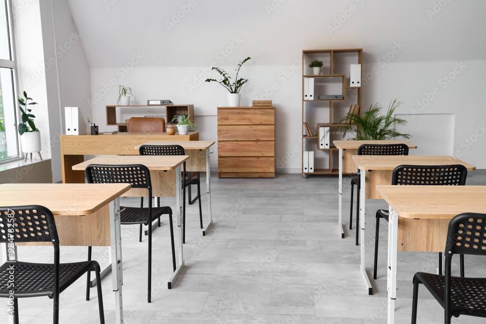 Fototapeta premium Interior of stylish modern empty classroom