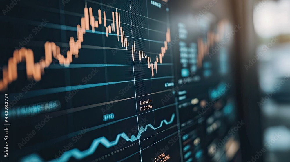 Stock Market and Forex Trading Graph Background with Financial Data Stock Market and Forex Trading Graph Background with Financial Data