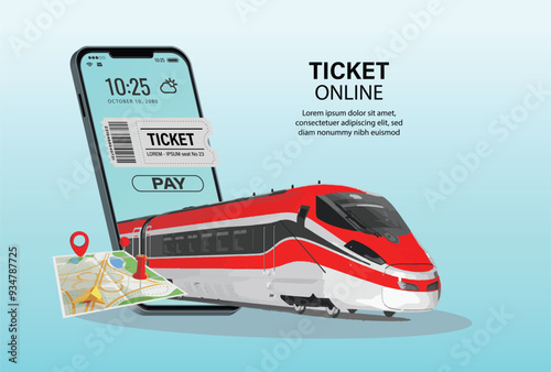 train icon logo sign ticket online service cargo express bullet train fast face speed vacation modern app vector template poster