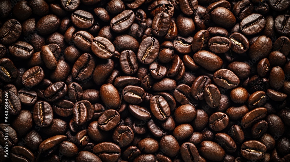 Fototapeta premium Roasted Coffee Beans Close Up
