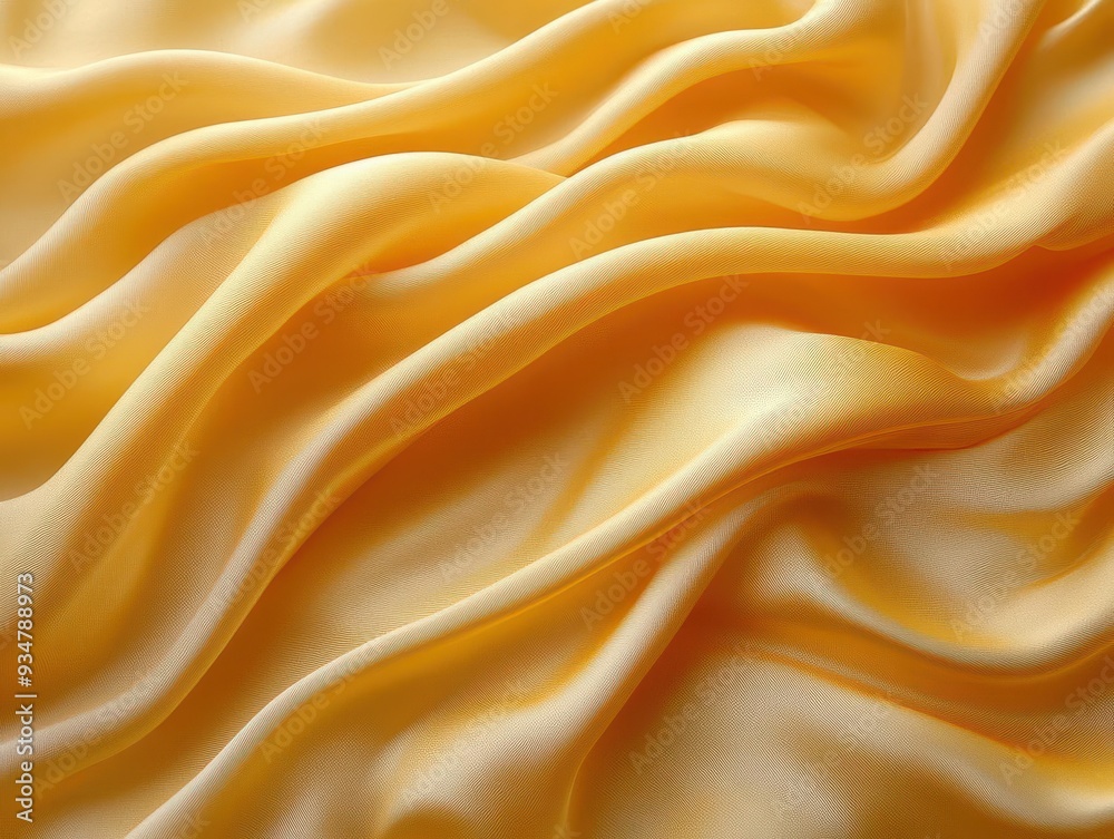 flowing yellow silk fabric background with soft folds and luxurious sheen flowing yellow silk fabric background with soft folds and luxurious sheen
