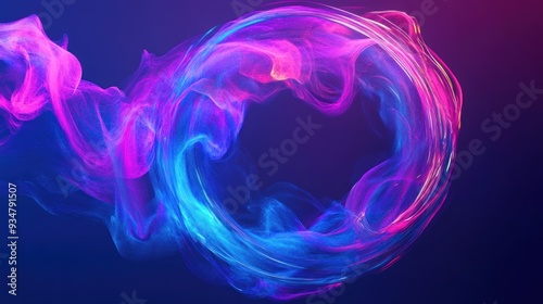 Abstract Circle of Neon Colors