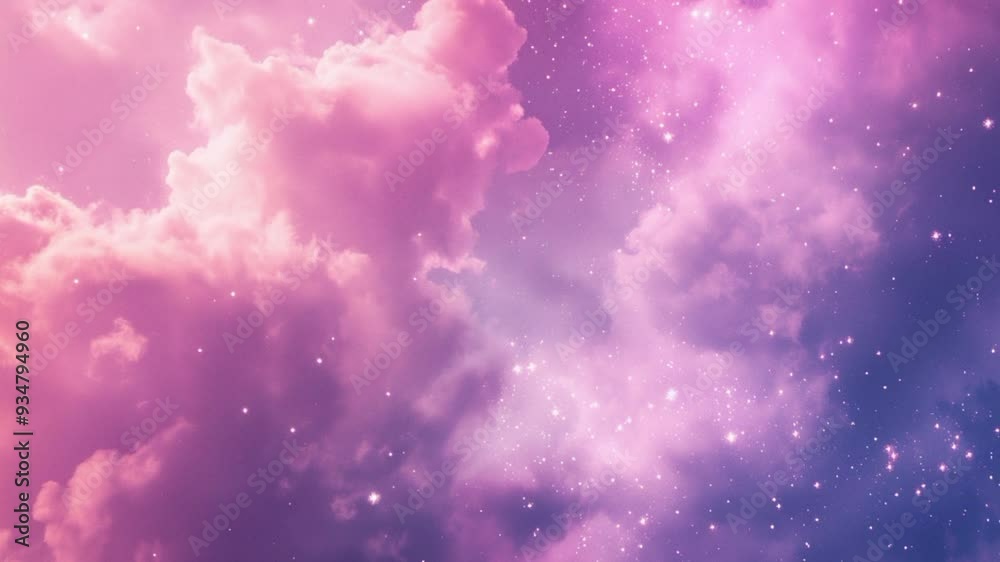 Astronomical background of purple pink nebula with clouds and stars Astronomical background of purple pink nebula with clouds and stars