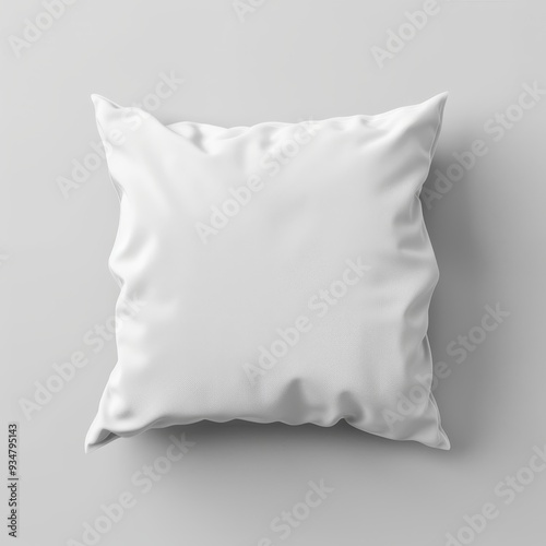 White Pillow Mockup on a Gray Background