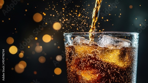 Wallpaper Mural Sparkling Beverage with Ice Cubes Torontodigital.ca