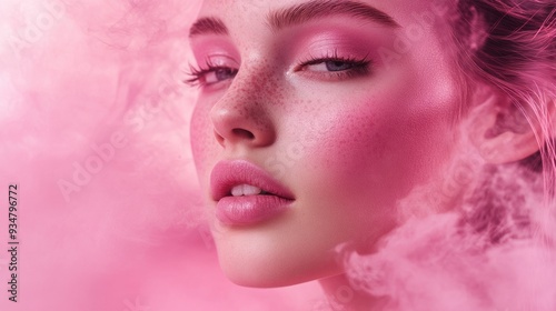 Pink Haze Fashion Portrait