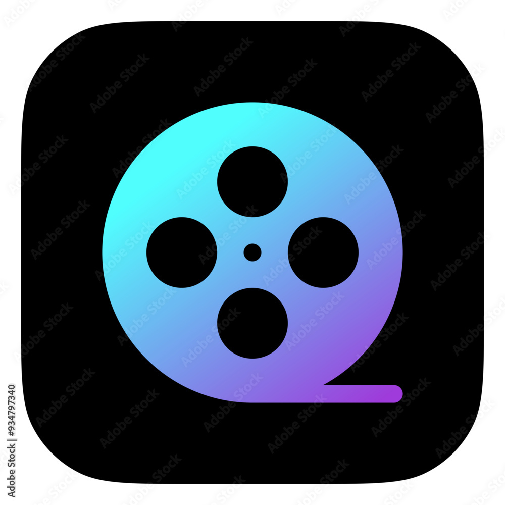 Fototapeta premium Editable film reel, movie roll vector icon. Movie, cinema, entertainment. Part of a big icon set family. Perfect for web and app interfaces, presentations, infographics, etc