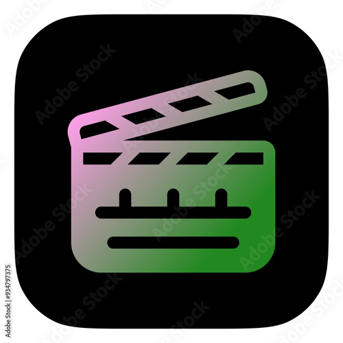 Editable clapperboard, film production, action, scene vector icon. Movie, cinema, entertainment. Part of a big icon set family. Perfect for web and app interfaces, presentations, infographics, etc