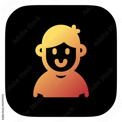 Editable person boy wearing t-shirt avatar vector icon. User, profile, identity, persona. Part of a big icon set family. Perfect for web and app interfaces, presentations, infographics, etc