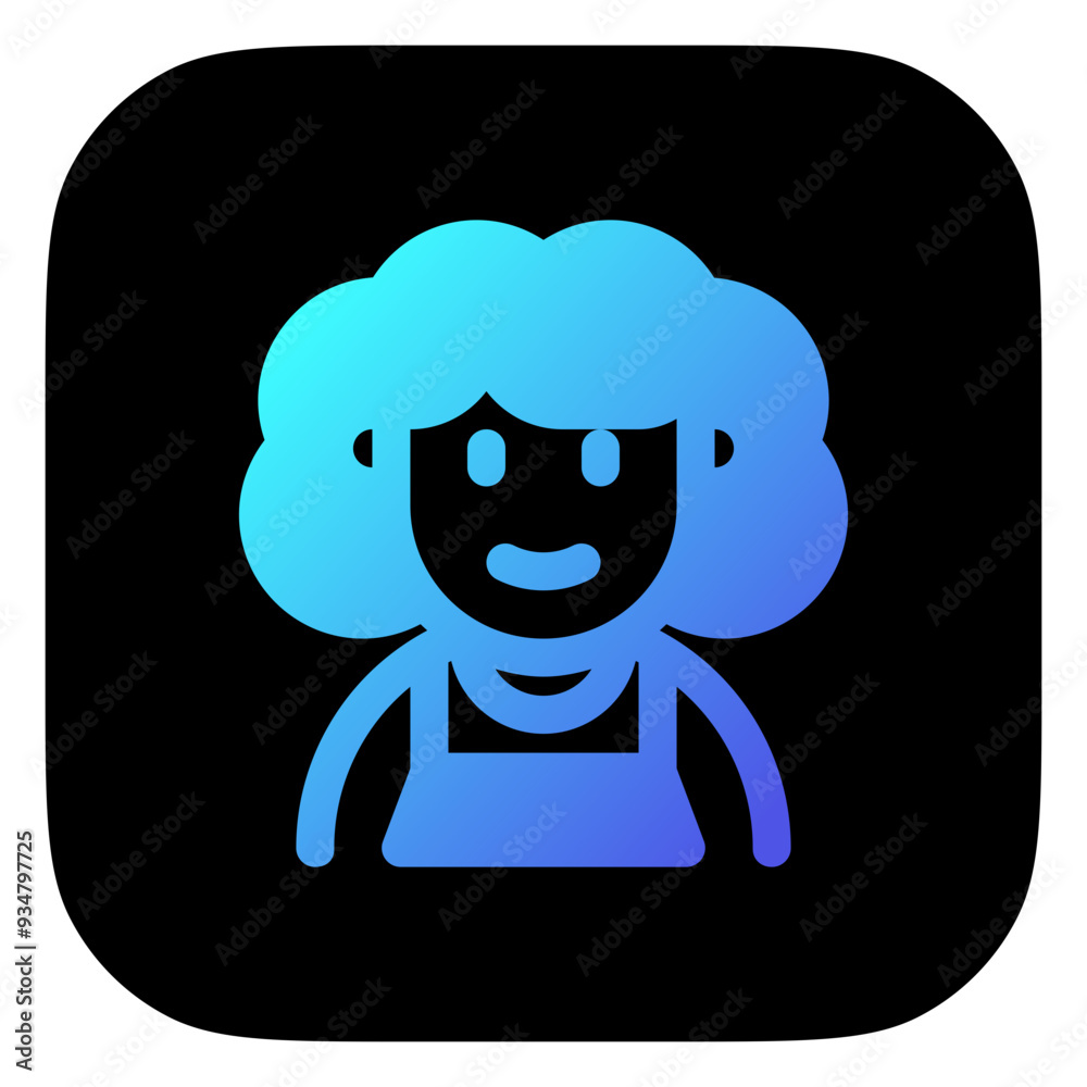 Naklejka premium Editable middle aged woman avatar vector icon. User, profile, identity, persona. Part of a big icon set family. Perfect for web and app interfaces, presentations, infographics, etc