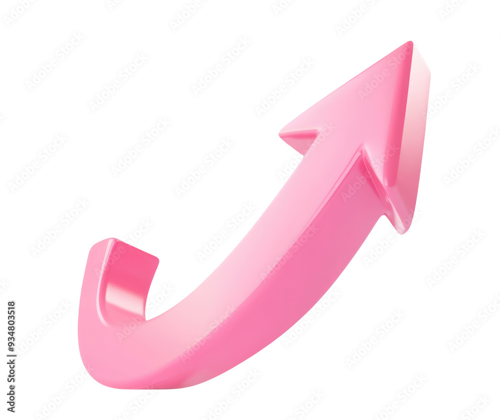 Illustration of pink 3d arrow isolated on transparent background Illustration of pink 3d arrow isolated on transparent background