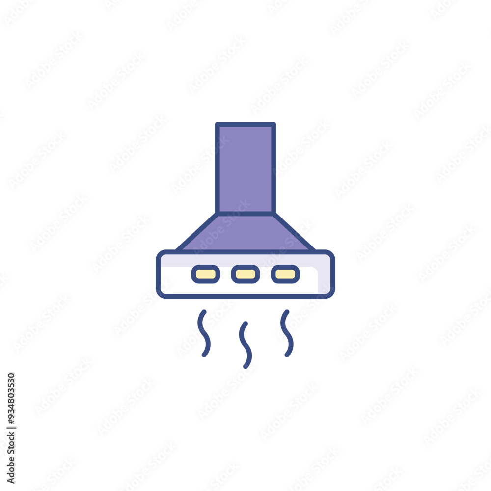 Cooking Hood icon design with white background stock illustration Cooking Hood icon design with white background stock illustration