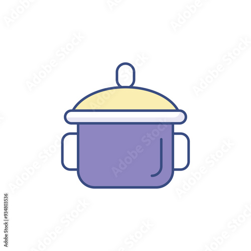 Cooking Pot icon design with white background stock illustration