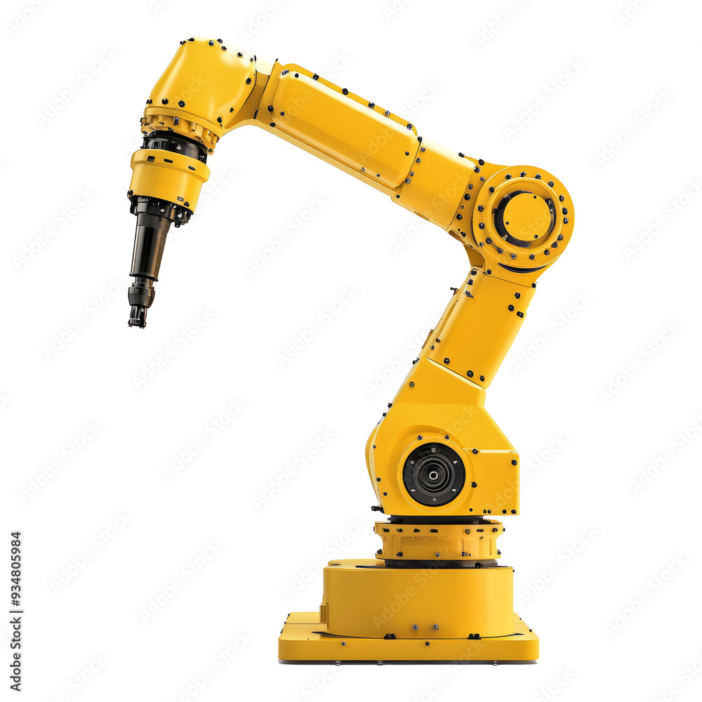 3D rendering robotic arm isolate on transparency background 3D rendering robotic arm isolate on transparency background