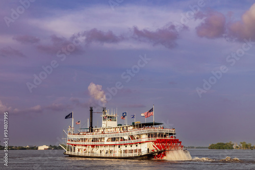 Steamboat Natchez on on the Mississippi River, New Orleans, Louisiana, USA.