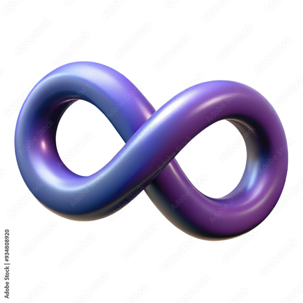 Infinity Symbol 3d cartoon style illustration Infinity Symbol 3d cartoon style illustration