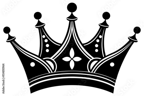 Crown  silhouette, silhouette of crown vector icon, Simple crown symbol collection. Royal crown black silhouette
