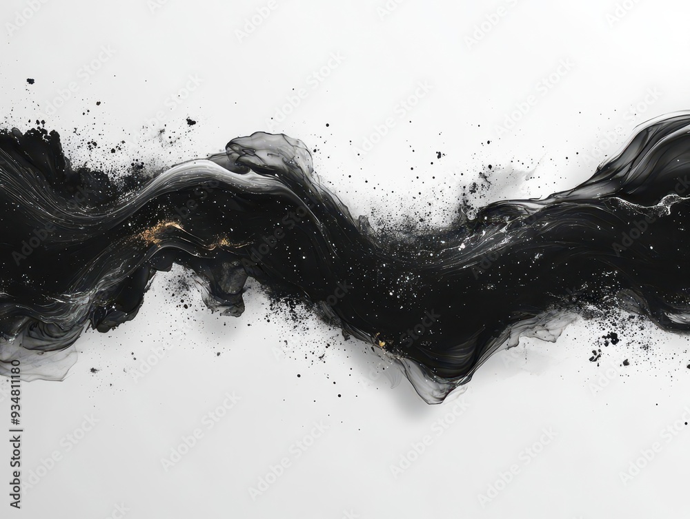 abstract black ink splash on white background dynamic and expressive japaneseinspired brushstroke creating dramatic contrast and artistic energy abstract black ink splash on white background dynamic and expressive japaneseinspired brushstroke creating dramatic contrast and artistic energy
