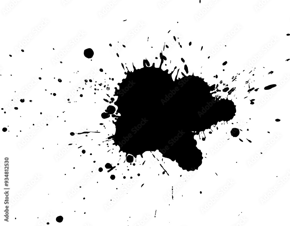 black watercolor brush painting splatter splash on white background black watercolor brush painting splatter splash on white background