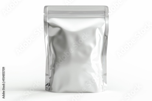 White Stand Up Pouch with Zipper