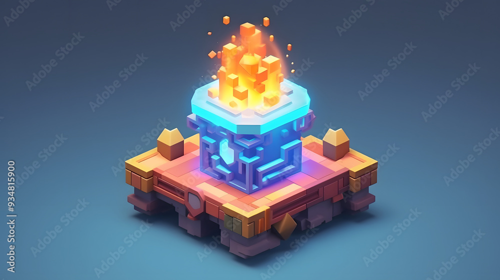 Fototapeta premium Mana Magic game icon 3d cartoon