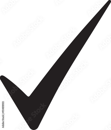 Checkmark vector silhouette illustration