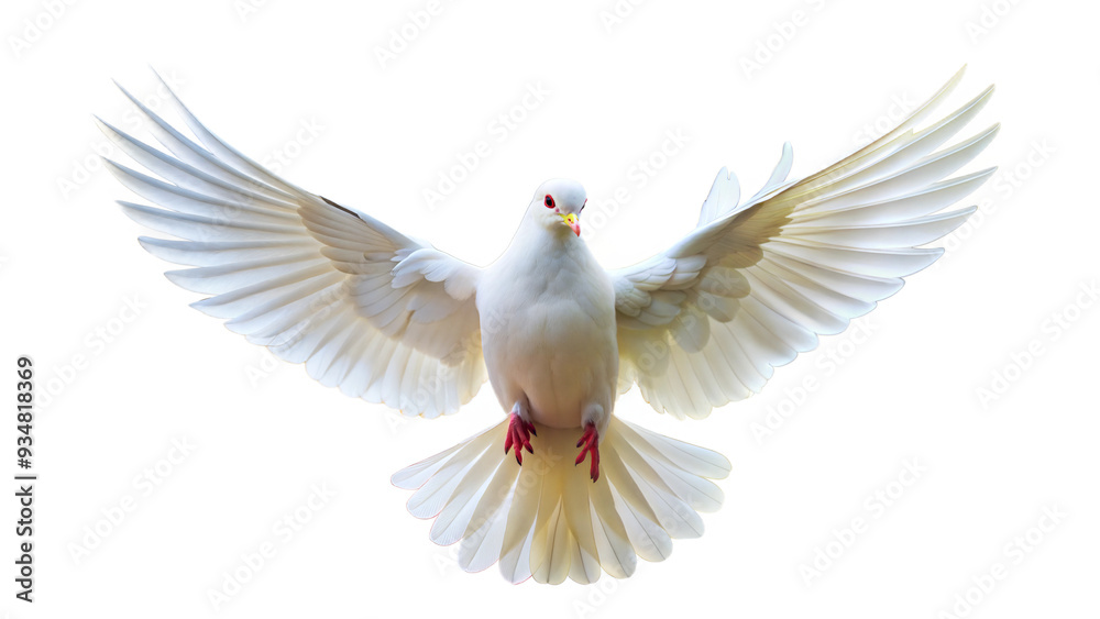 Obraz premium a white dove with open wings