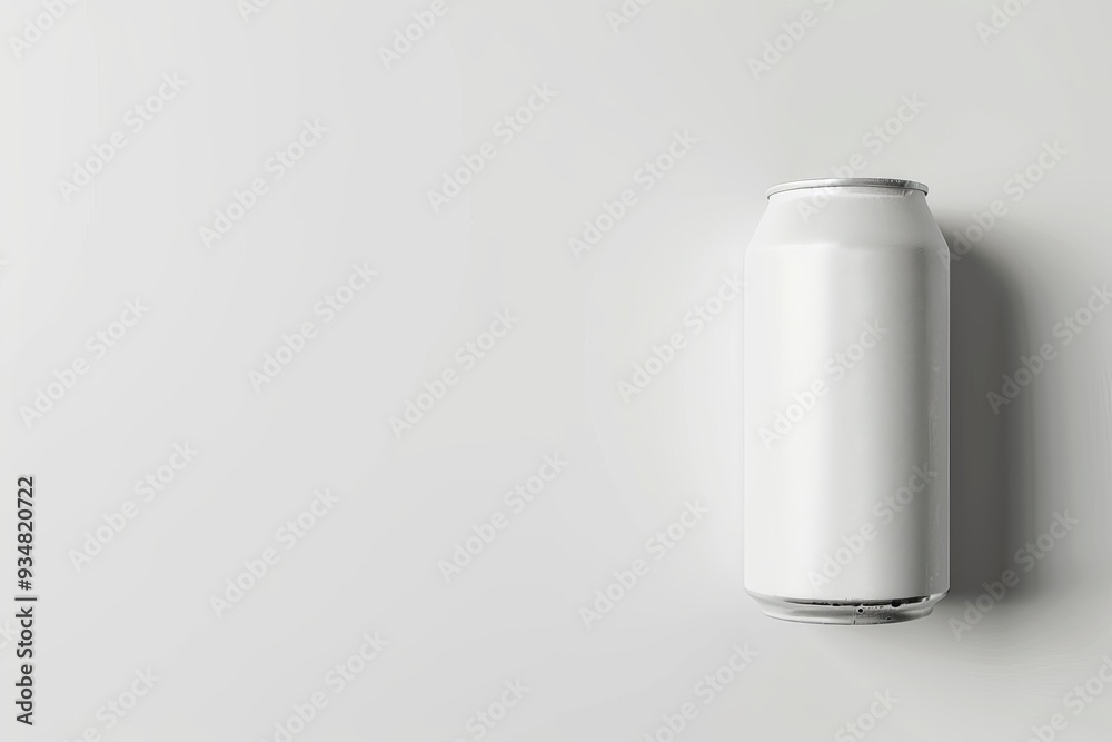 White Aluminum Can on a White Background